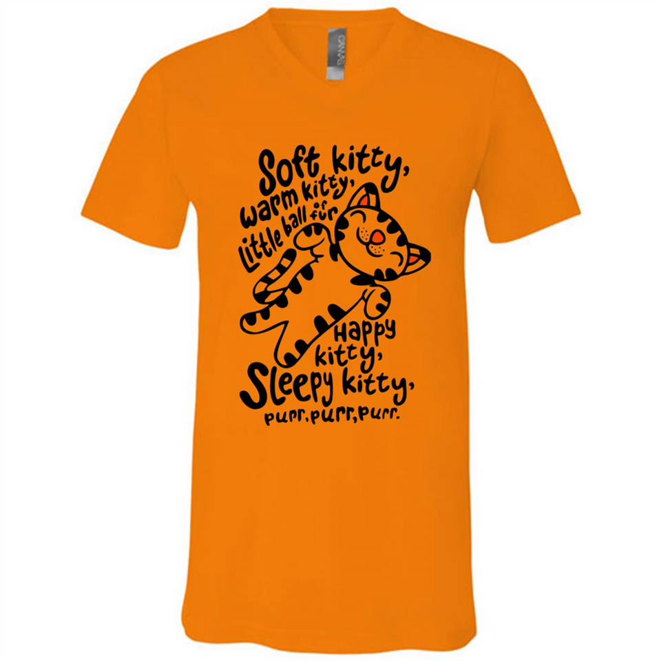 Soft kitty warm kitty little ball of fur - Canvas Unisex V-Neck
