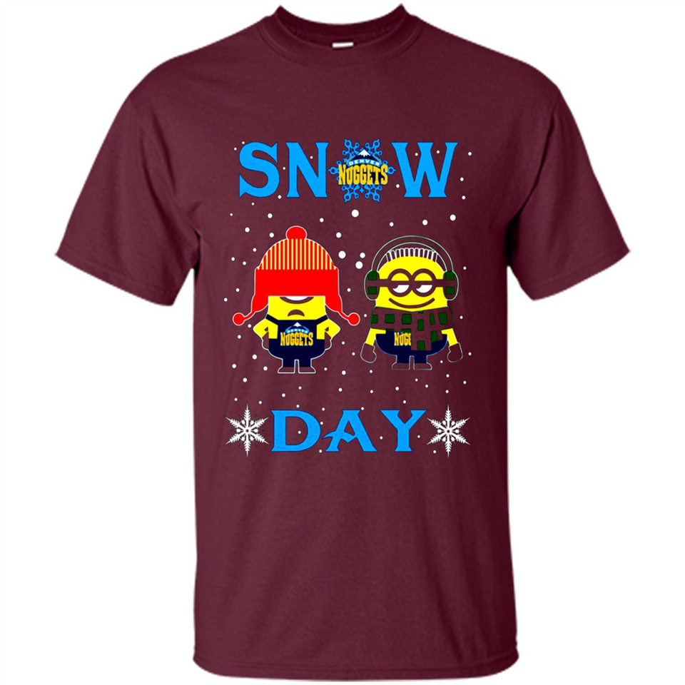 Snow Day Shirt For Denver Nuggets Vs Minion Fans pingpong