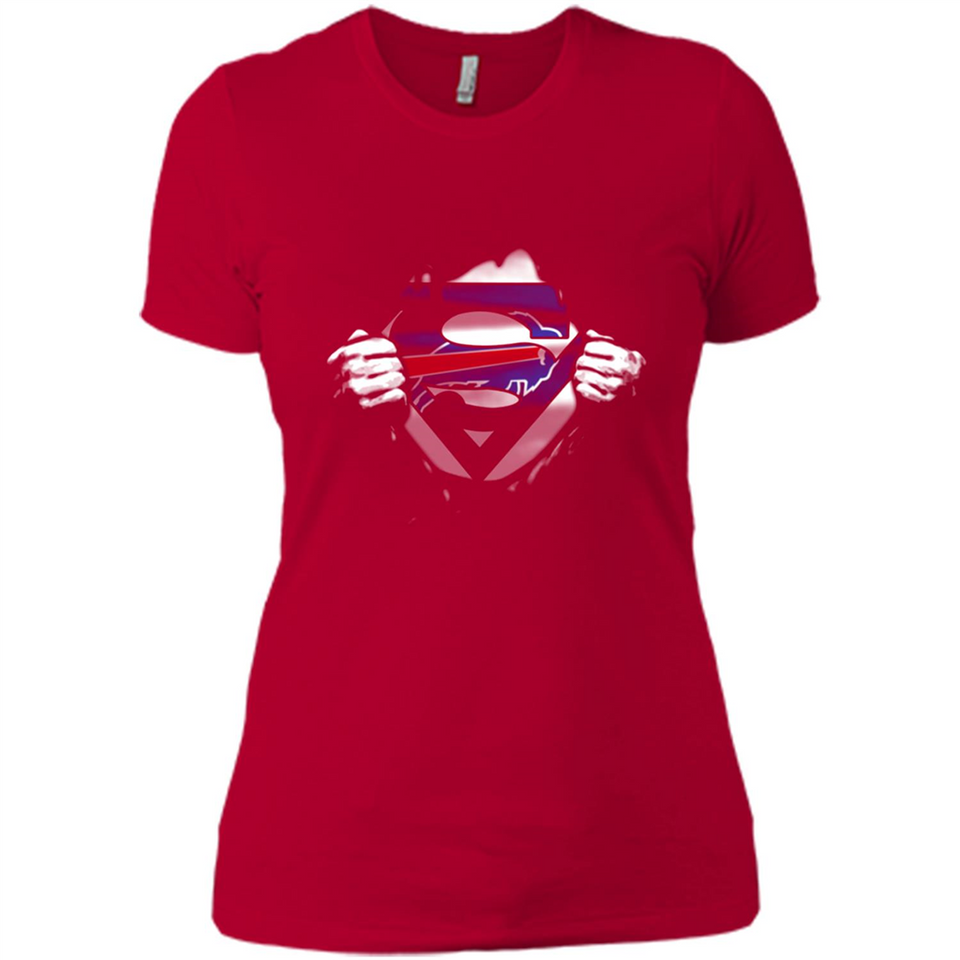 Buffalo Bills And Superman Fans - Ladies' Boyfriend T-Shirt