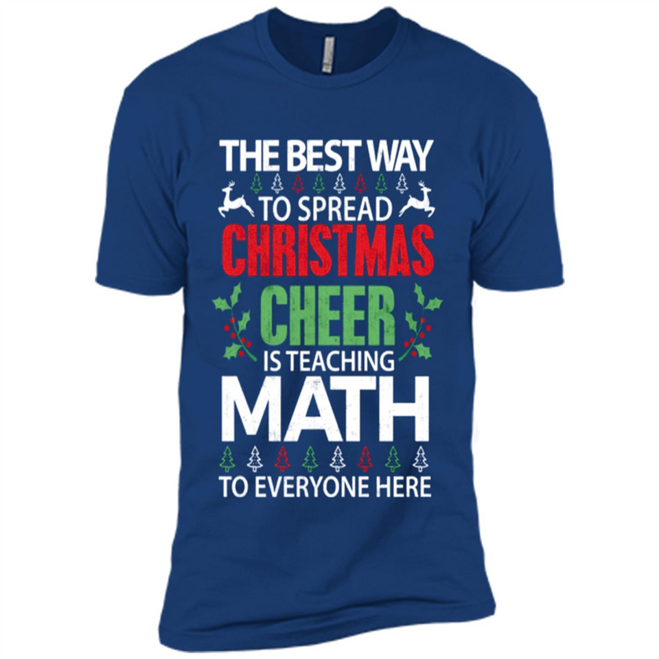 Math Teacher Christmas Shirt Christmas Cheer - Premium Short Sleeve T-Shirt