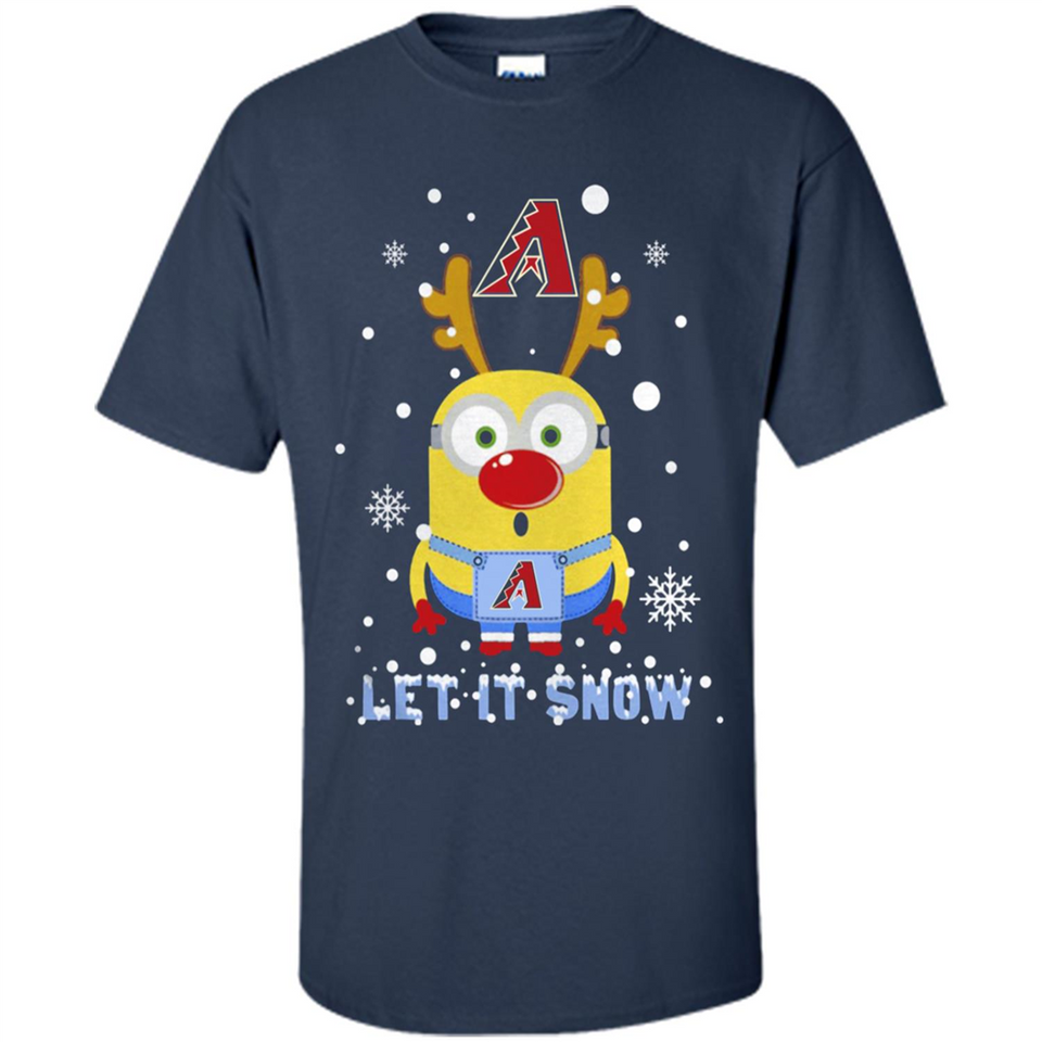 Minion Arizona Diamondbacks Ugly Christmas Sweater Let it Snow - Shirt