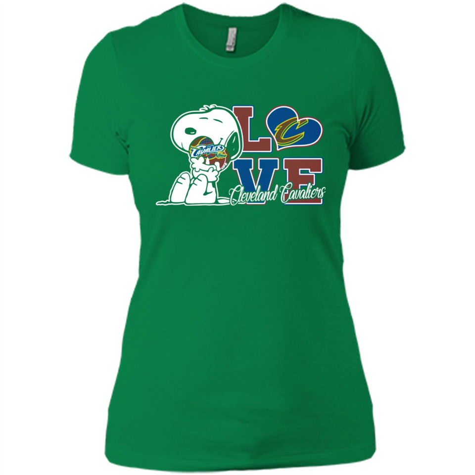 Snoopy loves NBA Cleveland Cavaliers - Ladies' Boyfriend T-Shirt