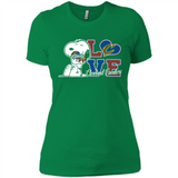 Snoopy loves NBA Cleveland Cavaliers - Ladies' Boyfriend T-Shirt