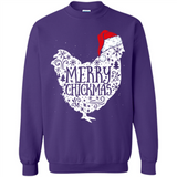 Chicken Christmas T Shirt Merry Chickmas Santa Claus Gifts - Sweatshirt