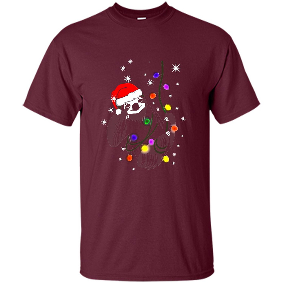 Cute Christmas Choloepus Sloth Santa Led Light Mug - Shirt