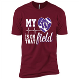 Washington Huskies Football My Heart is on that Field - Premium Short Sleeve T-Shirt
