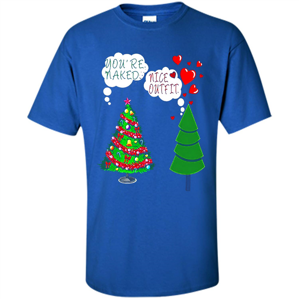 Fir Loves Christmas Tree Funny Undecorated Joke - Shirt