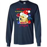 Christmas Doge Meme Shirts Funny Santa Shiba Inu Dog - Long Sleeve T-Shirt