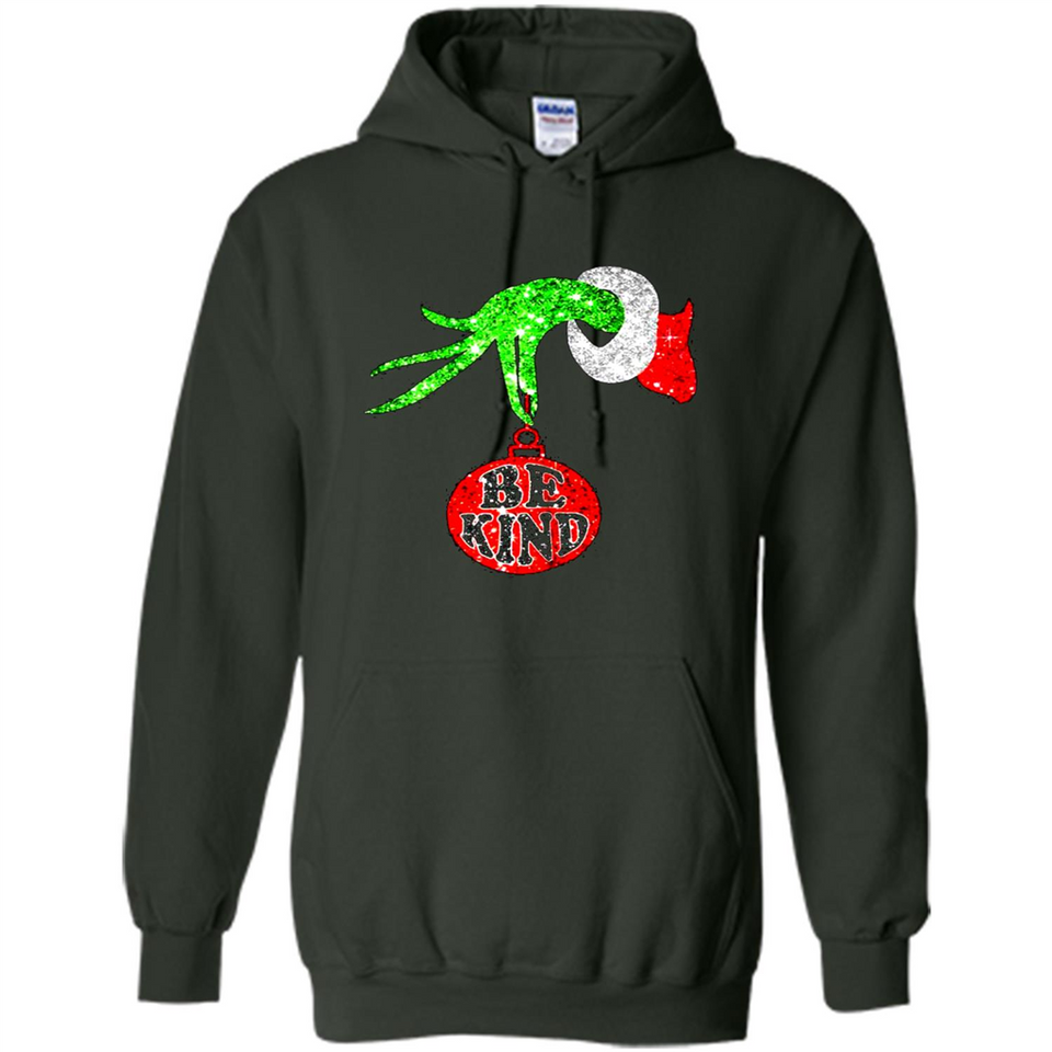 Christma Season With Green Grinch Hand Be Kind - Hoodie
