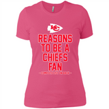 Reasons to be a Kansas City Chiefs Fan Complete List on Back - Ladies' Boyfriend T-Shirt
