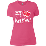USC Trojans Football My Heart is on that Field - Ladies' Boyfriend T-Shirt