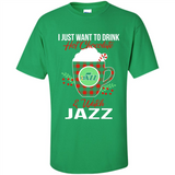 I Just Want To Drink Hot Chocolate & Watch Utah Jazz Ugly Christmas Sweater PINGPONG