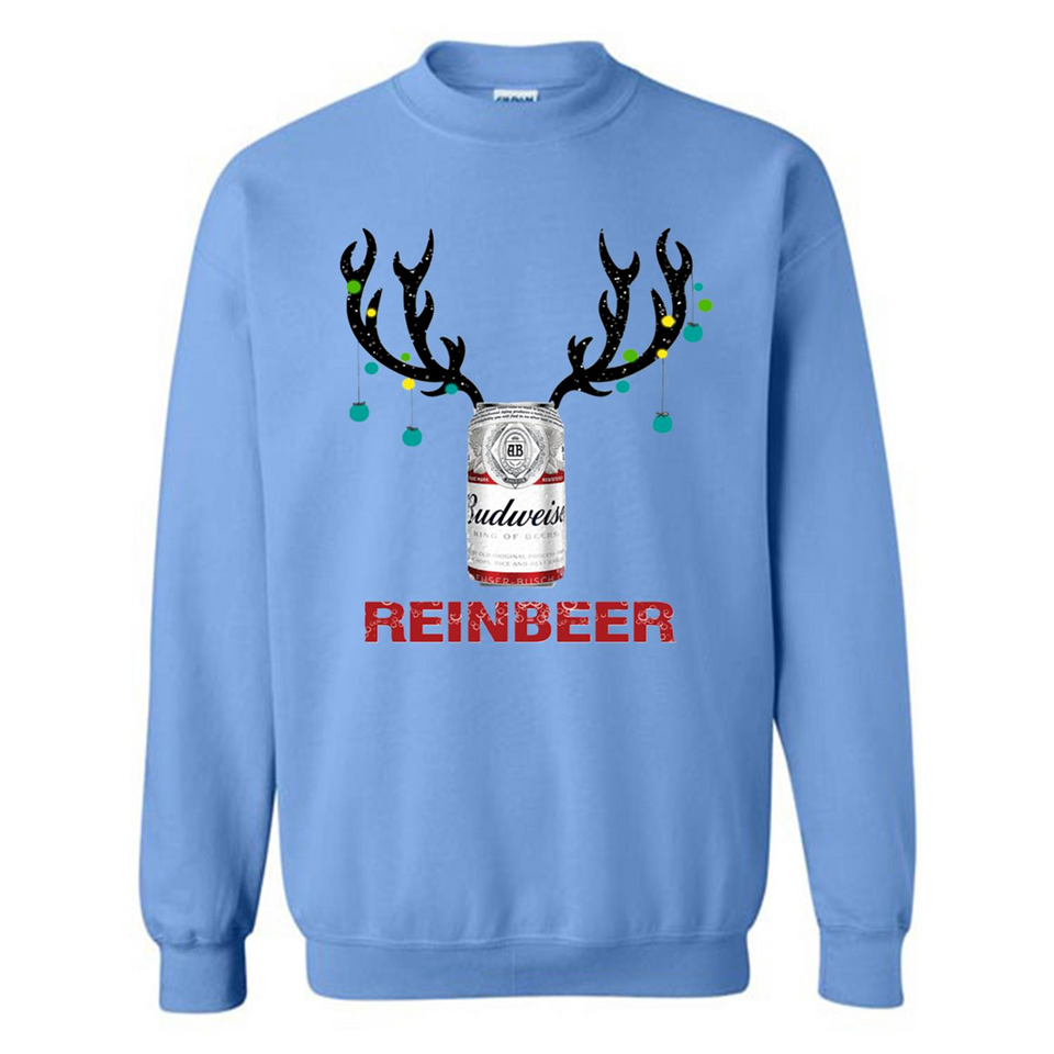 Budweiser Reinbeer Funny Beer Reindeer Christmas Sweatshirt - Sweatshirt
