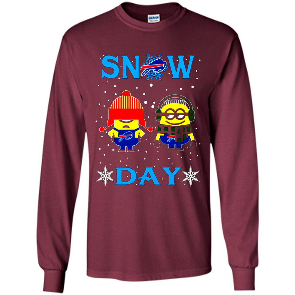 Snow Day Shirt For Buffalo Bills Vs Minion Fans pingpong