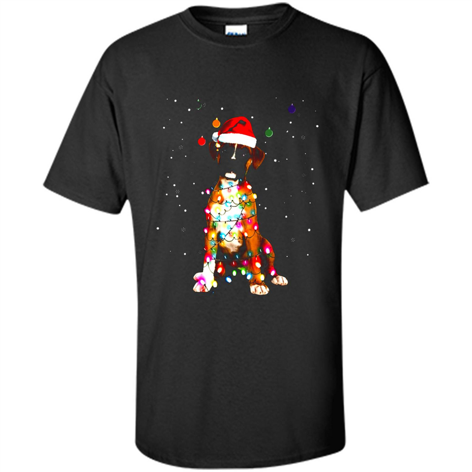 Christmas Lights Boxer Dog Funny Xmas Sweatshirt - Shirt