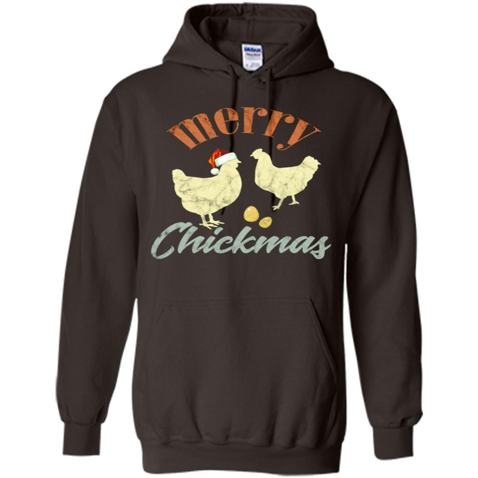 Christmas Chicken Vintage Shirt Funny Santa Hen Farmer Lover - Hoodie