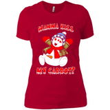 Snowman Wanna Kiss My Carrot Christmas - Ladies' Boyfriend T-Shirt