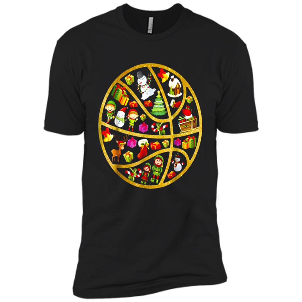 Basketball Christmas Ornament - Premium Short Sleeve T-Shirt