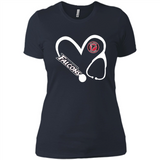 Stethoscope Heart Love Atlanta Falcons For Football Lovers