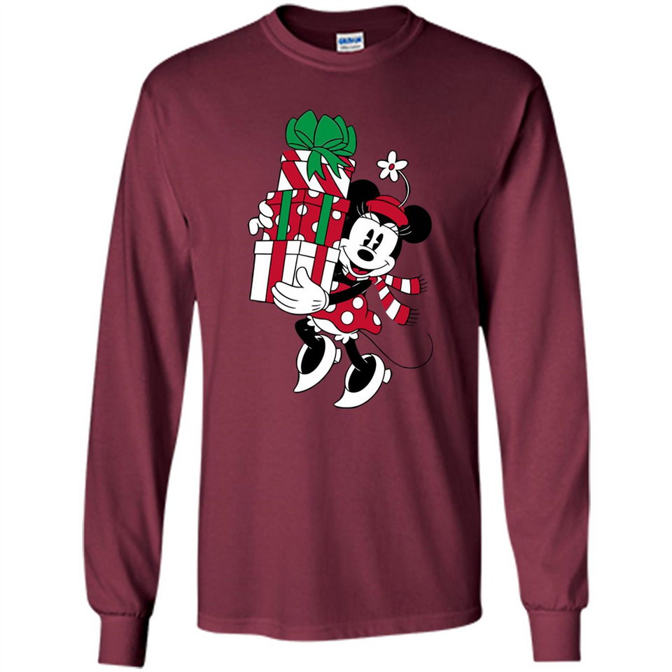 Disney Minnie Mouse Christmas Gift Sweatshirt - Long Sleeve T-Shirt