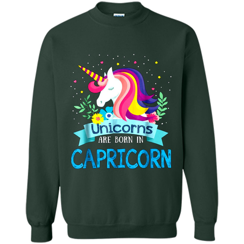 Unicorns are born in Capricorn Birthday Rainbow Gift Custom Ultra Cotton