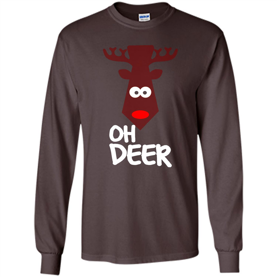 Oh Deer Christmas Reindeer Black mugs PINGPONG - Long Sleeve T-Shirt