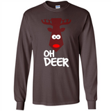 Oh Deer Christmas Reindeer Black mugs PINGPONG - Long Sleeve T-Shirt