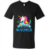 Unicorns are born in November Birthday Rainbow Gift Ladies Custom
