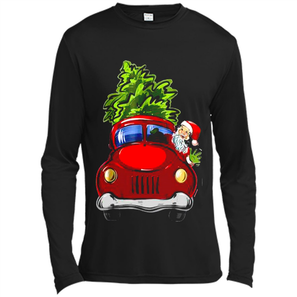 Vintage Santa red Truck Christmas Tree PINGPONG