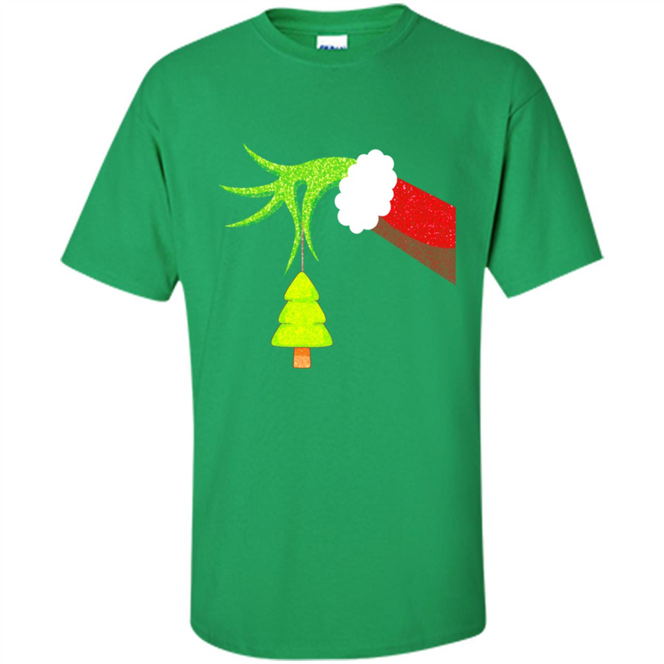 Funny Grinch Hand Holding Christmas Tree Ornament Christmas PING PONG