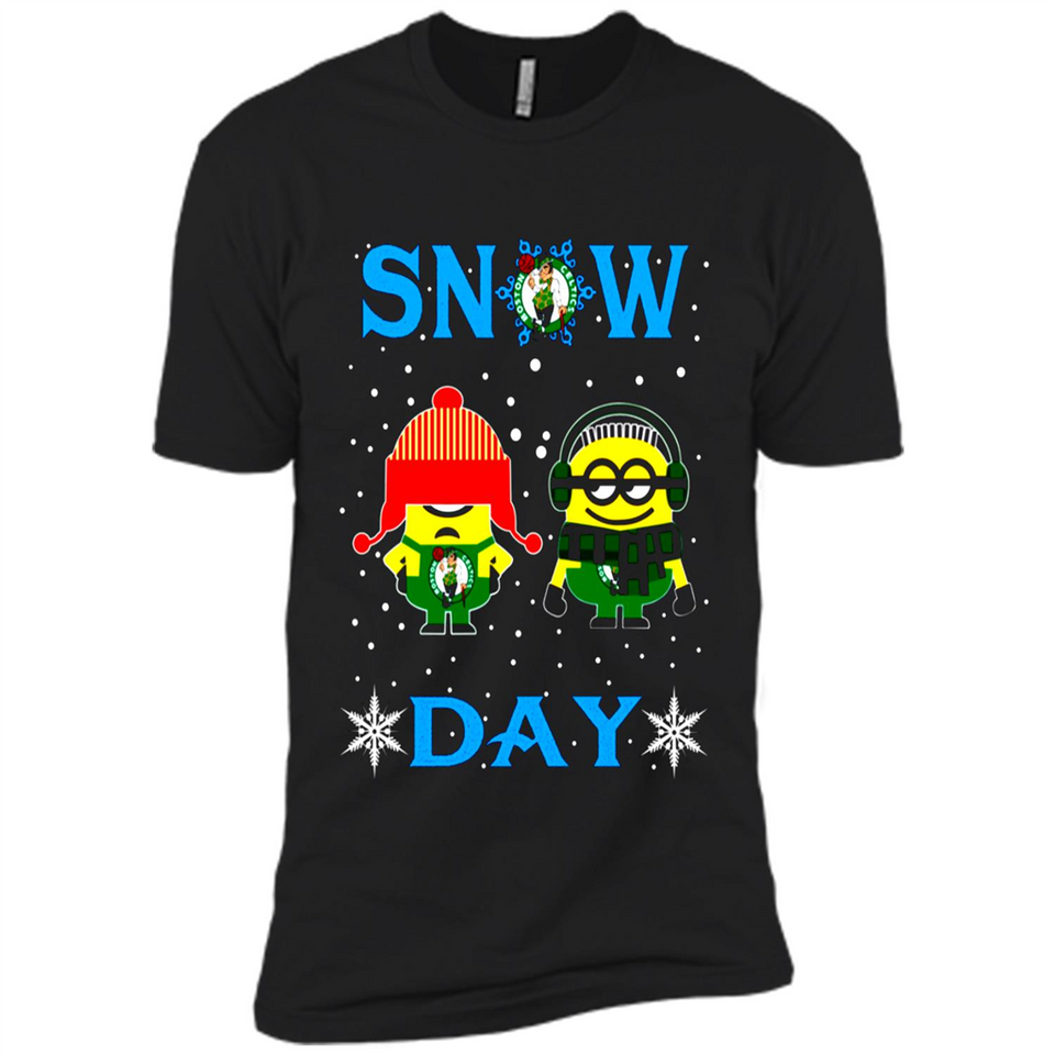 Snow Day Shirt For Boston Celtics Vs Minion Fans pingpong