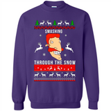 Nigel Thornberry Smashing through the snow Christmas sweatshirt PINGPONG