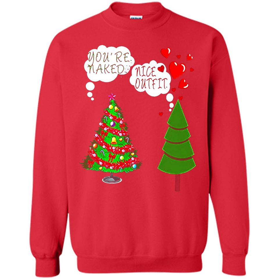Fir Loves Christmas Tree Funny Undecorated Joke - Sweatshirt
