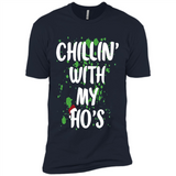 Chillin With My Ho's Funny Christmas - Premium Short Sleeve T-Shirt