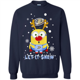 Minion Anaheim Ducks Ugly Christmas Sweater Let it Snow - Sweatshirt