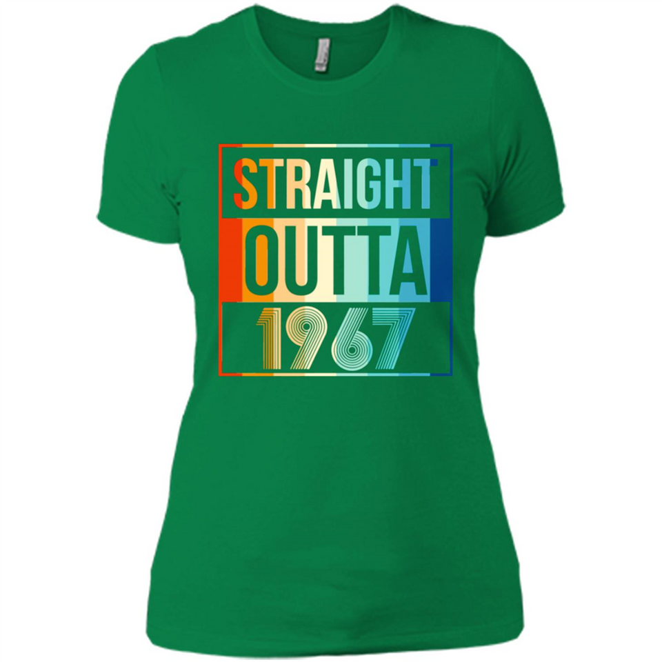 Retro Straight Outta 1967 51 Years Old - Ladies' Boyfriend T-Shirt