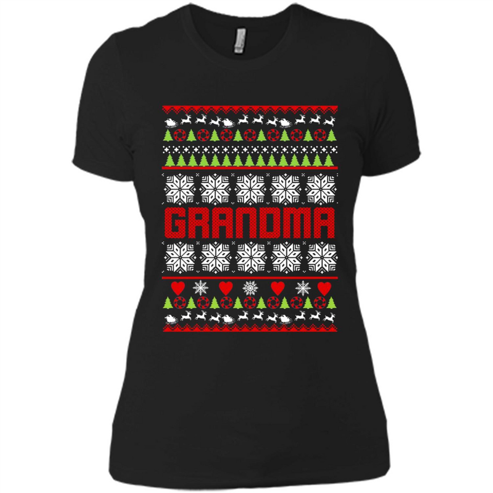 Grandma Ugly Christmas - Ladies' Boyfriend T-Shirt