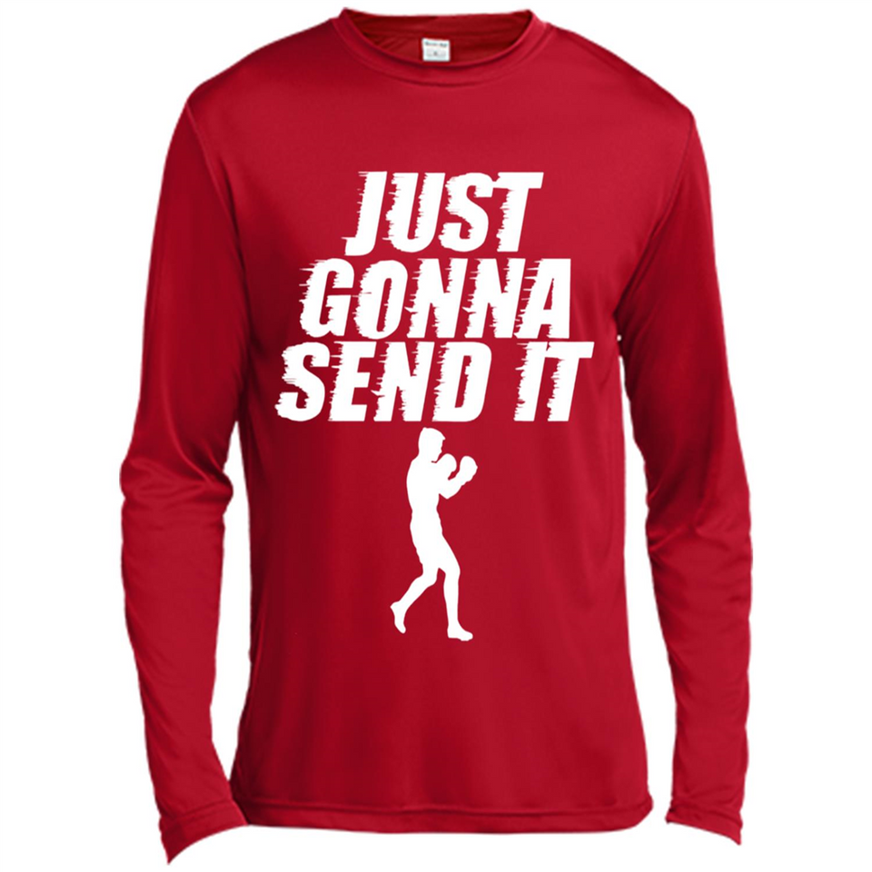 Just Gonna Send It Boxing Boxer Fighter Kick Fighting - Canvas Long Sleeve T-Shirt