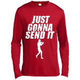 Just Gonna Send It Boxing Boxer Fighter Kick Fighting - Canvas Long Sleeve T-Shirt