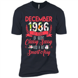 December 1986 32 Years Of Being Classy Sassy - Premium Short Sleeve T-Shirt