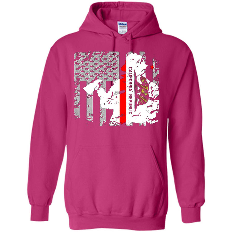 Paradise California Firefighter Thin Red Line Funds Youth T-Shirt PINGPONG - Hoodie