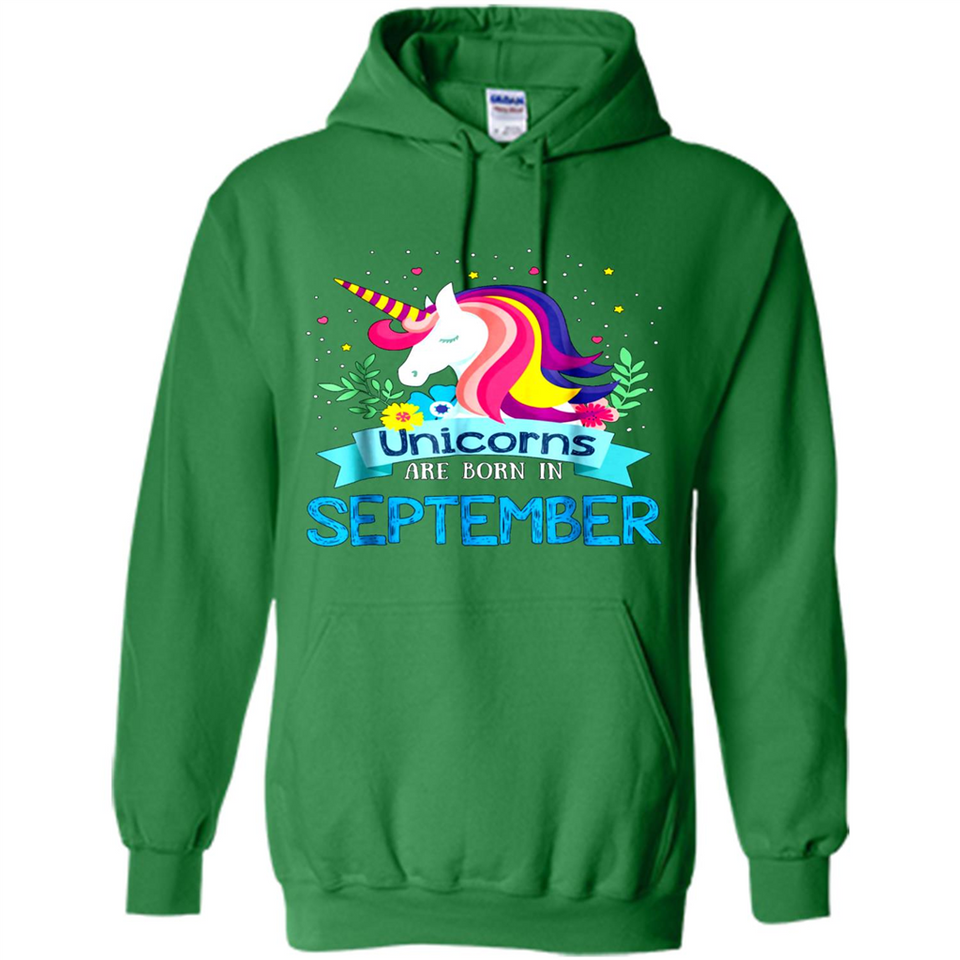 Unicorns are born in September Birthday Rainbow Gift Ladies Custom