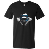 Carolina Panthers And Superman Fans - Men's V-Neck