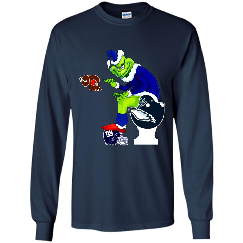 New York Giants Toilet Grinch Santa Claus Football Fan PINGPONG