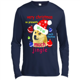 Christmas Doge Meme Shirts Funny Santa Shiba Inu Dog - Canvas Long Sleeve T-Shirt