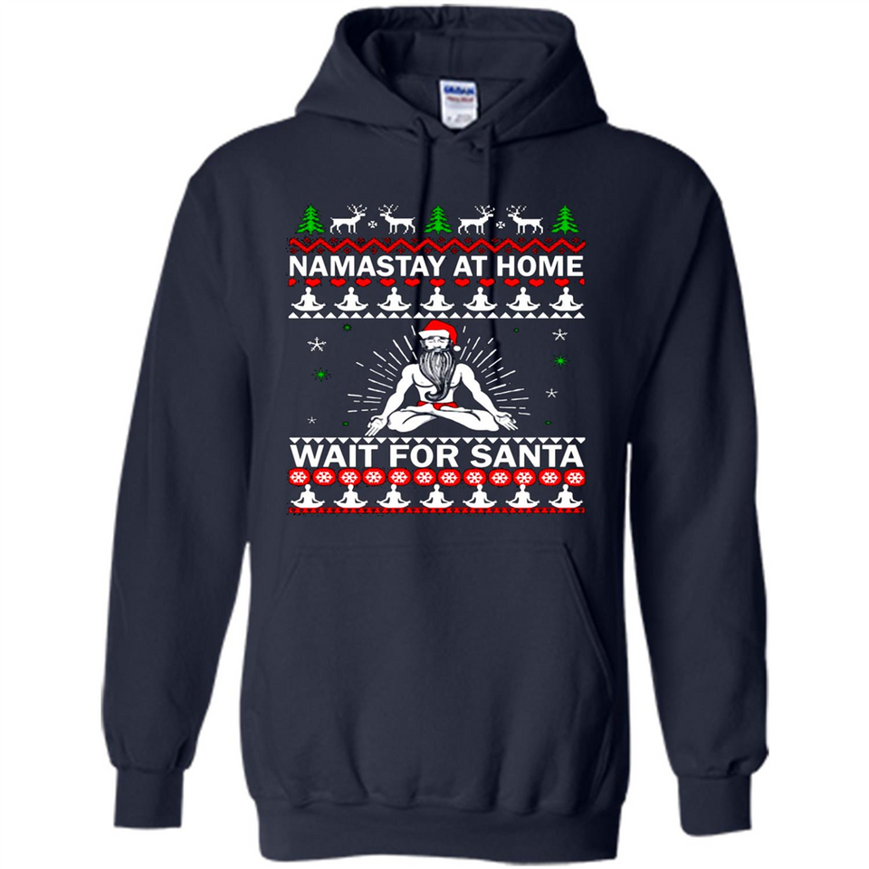Namastay at home and wait for Santa Christmas sweatshirt PINGPONG