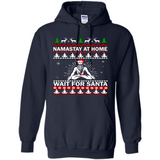 Namastay at home and wait for Santa Christmas sweatshirt PINGPONG