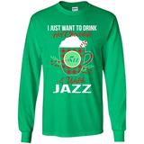 I Just Want To Drink Hot Chocolate & Watch Utah Jazz Ugly Christmas Sweater PINGPONG