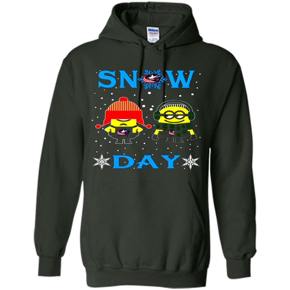 Snow Day Shirt For Columbus Blue Jackets Vs Minion Fans pingpong
