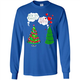 Fir Loves Christmas Tree Funny Undecorated Joke - Long Sleeve T-Shirt